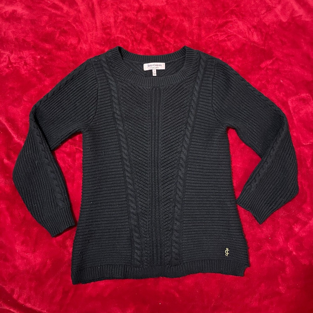 Juicy Couture Black Cable Knit Sweater